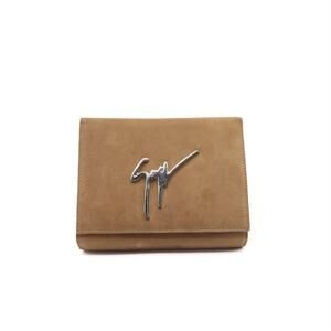 Guiseppe Zanotti Suede Box Clutch With Chain